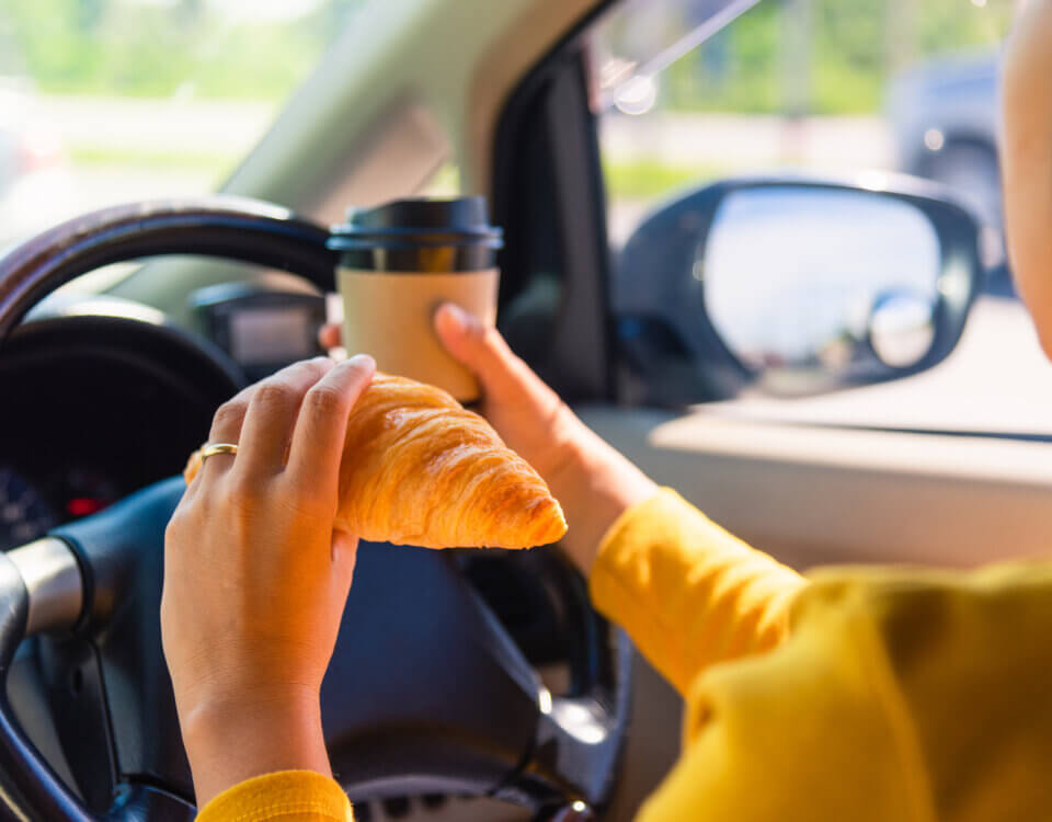 Is Eating While Driving Illegal in California